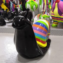 ESCARGOT EN RESINE MULTICOLOR 105X41X63