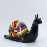 ESCARGOT EN RESINE MULTICOLOR 105X41X63