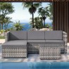 SALON DE JARDIN EXTERIEUR EN ROTIN